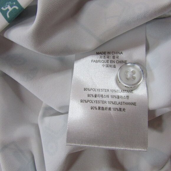 Hooey Men's 2XL Short Sleeve The Weekender Print Performance Polo Shirt White/Tu - Picture 2 of 2